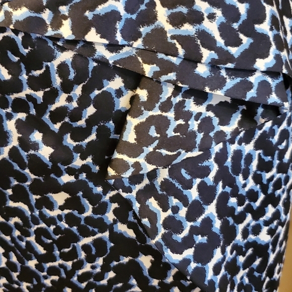 BCBGeneration Blue Animal Print Peplum Dress - Picture 6 of 9